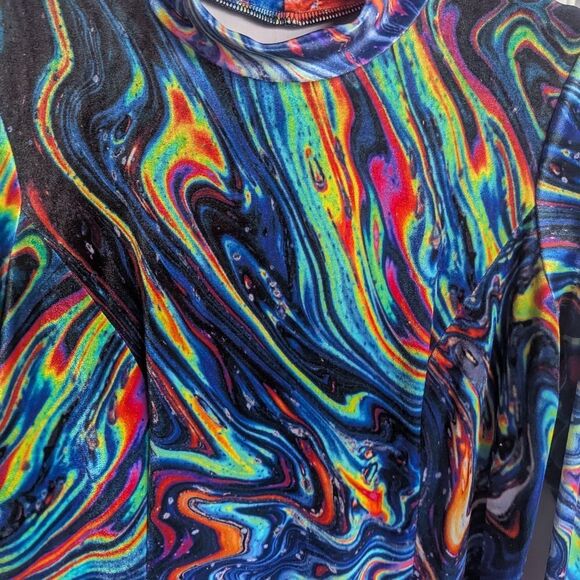 Blackmilk - XXL I BLEED GASOLINE VELVET LONG SLEEVE EVIL MINI DRESS - Picture 2 of 10